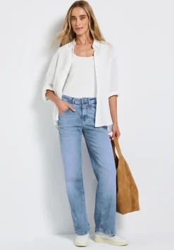 Street One Jeans*Wide Leg Jeans light blue washed
