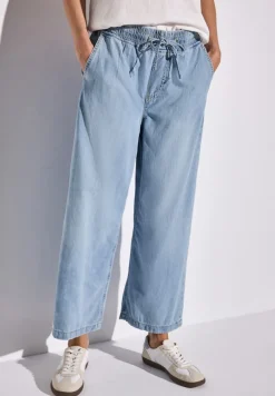 Street One Shorts*Wide Leg Jeans light blue clean