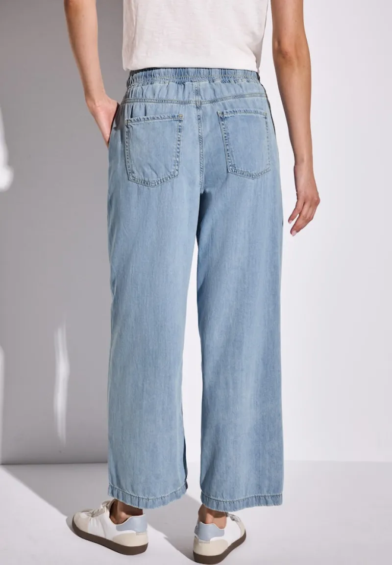 Street One Shorts*Wide Leg Jeans light blue clean