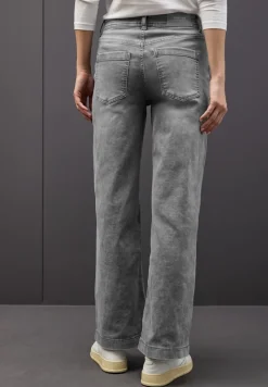 Street One Jeans*Wide Leg Jeans light grey random washed