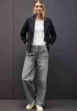 Street One Jeans*Wide Leg Jeans light grey random washed