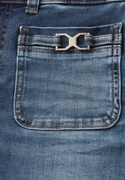 Street One Jeans*Wide Leg Jeans medium blue randomwash