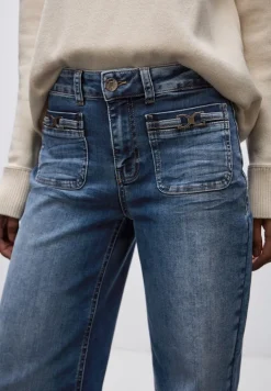 Street One Jeans*Wide Leg Jeans medium blue randomwash