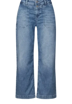 Street One Shorts*Wide Leg Jeans medium blue random