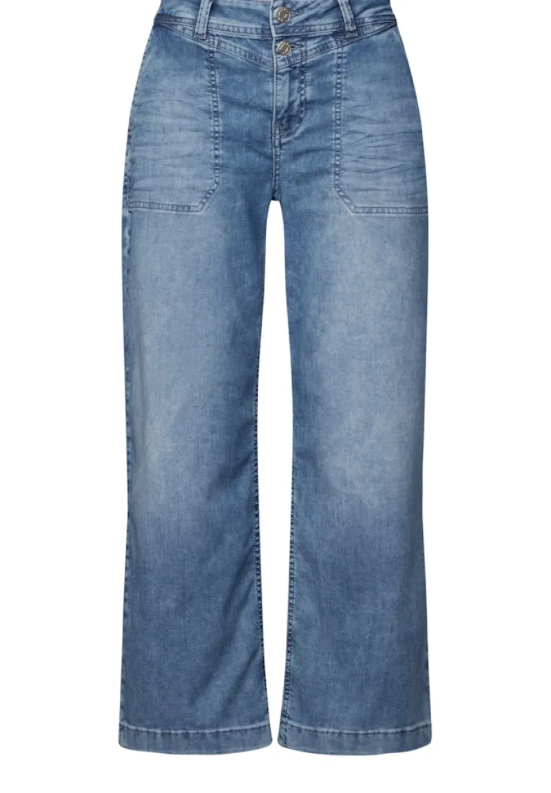 Street One Shorts*Wide Leg Jeans medium blue random