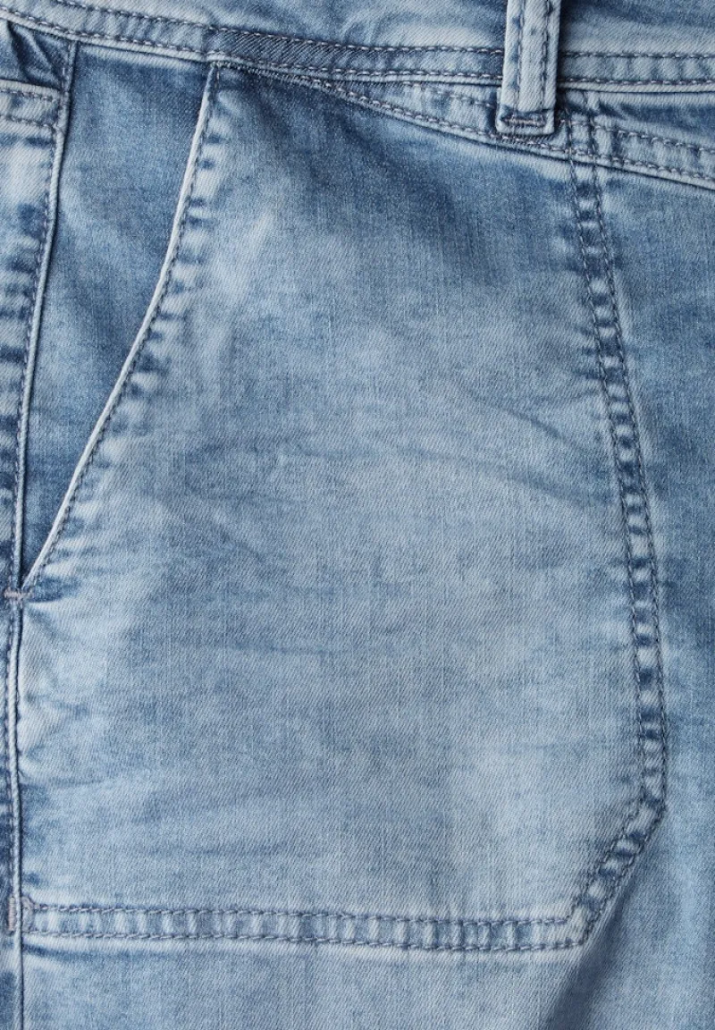 Street One Shorts*Wide Leg Jeans medium blue random