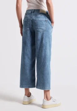 Street One Shorts*Wide Leg Jeans medium blue random