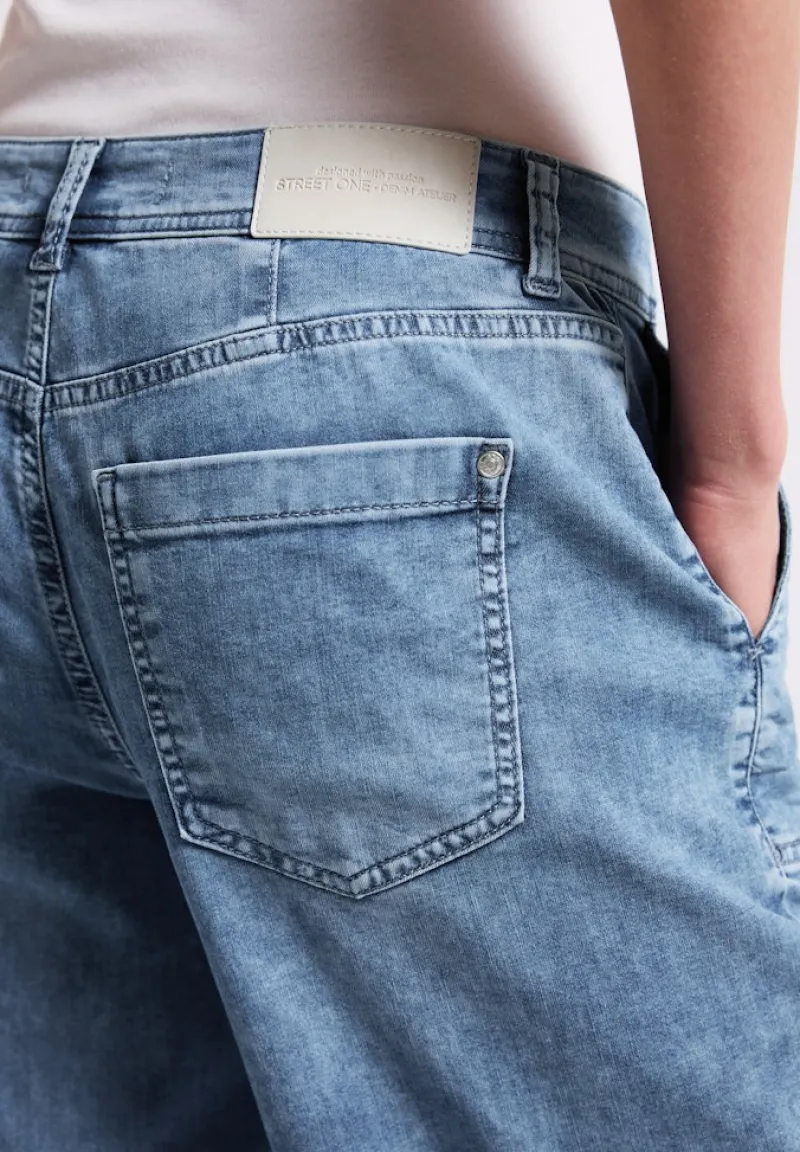 Street One Shorts*Wide Leg Jeans medium blue random