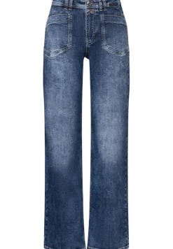 Street One Jeans*Wide Leg Jeans mid blue random wash