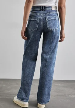 Street One Jeans*Wide Leg Jeans mid blue random wash