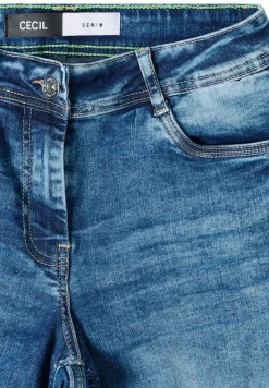 Cecil Jeans*Wide Leg Jeans mid blue used wash