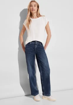 Street One Jeans*Wide Leg Jeans mid blue wash