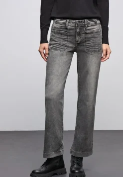 Street One Jeans*Wide Leg Jeans mid grey washed