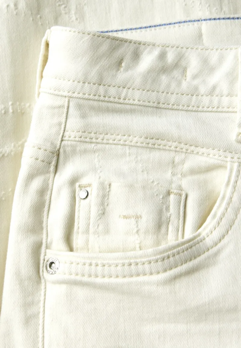 Cecil Jeans*Wide Leg Jeans mit Muster light beige