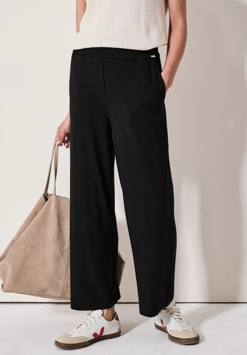 Cecil Shorts*Wide Leg Jersey-Hose Black