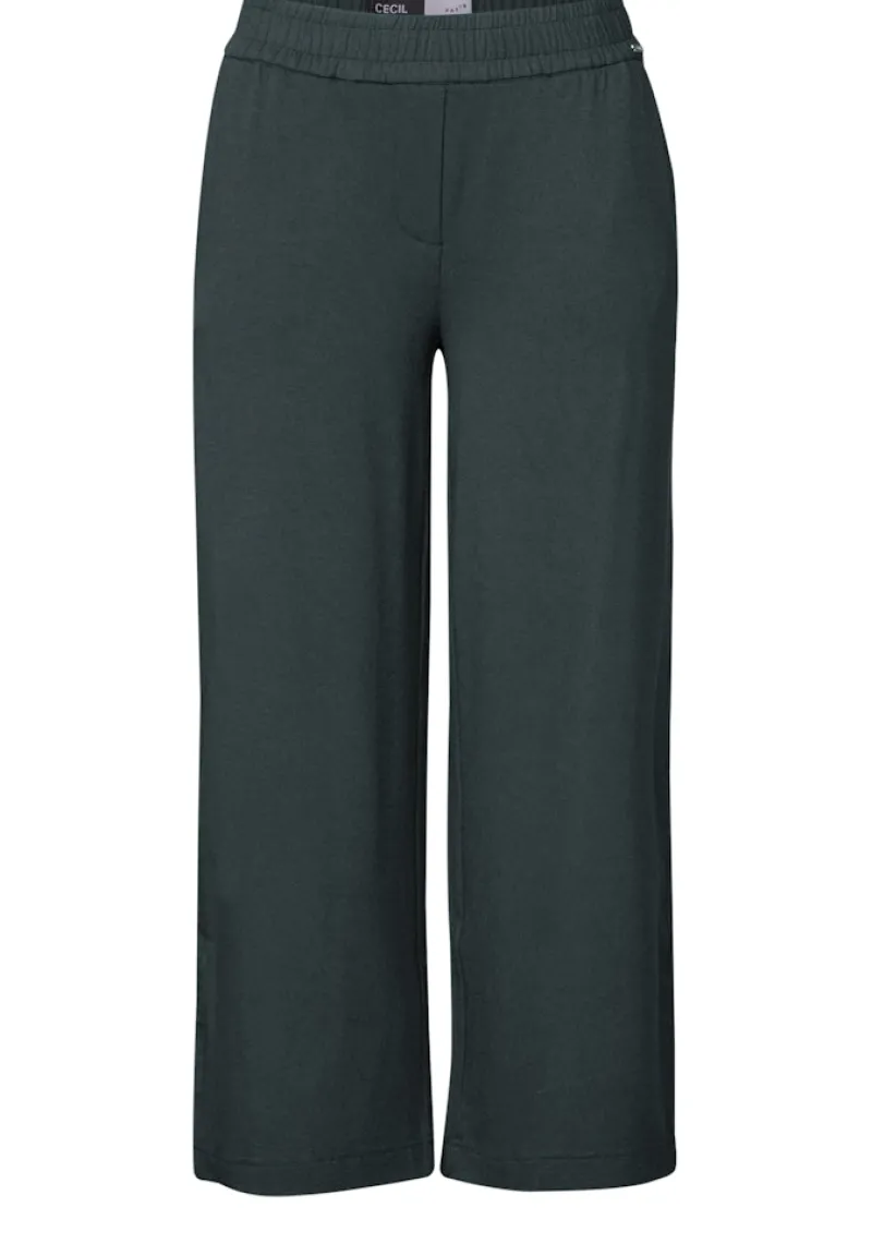 Cecil Shorts*Wide Leg Jersey-Hose slate khaki