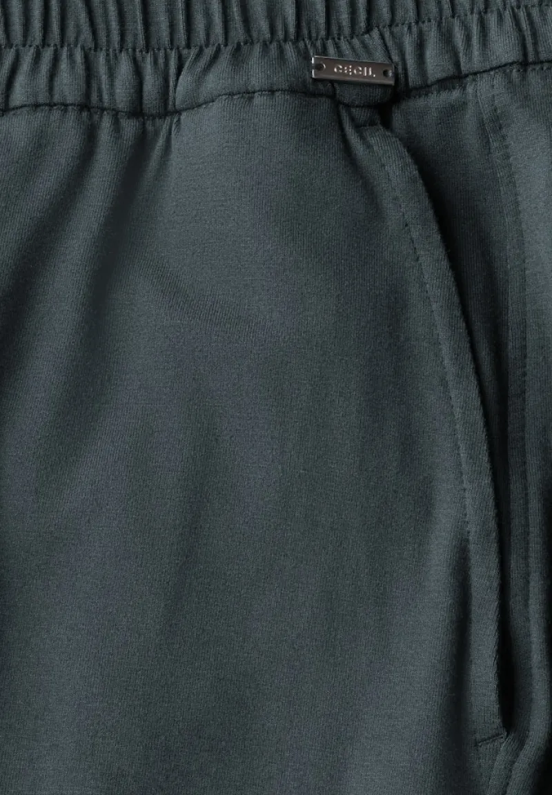 Cecil Shorts*Wide Leg Jersey-Hose slate khaki