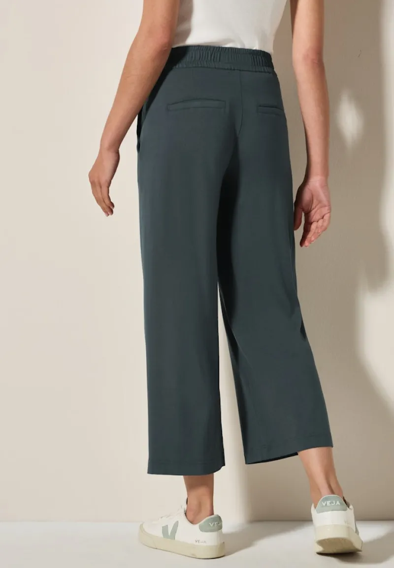 Cecil Shorts*Wide Leg Jersey-Hose slate khaki