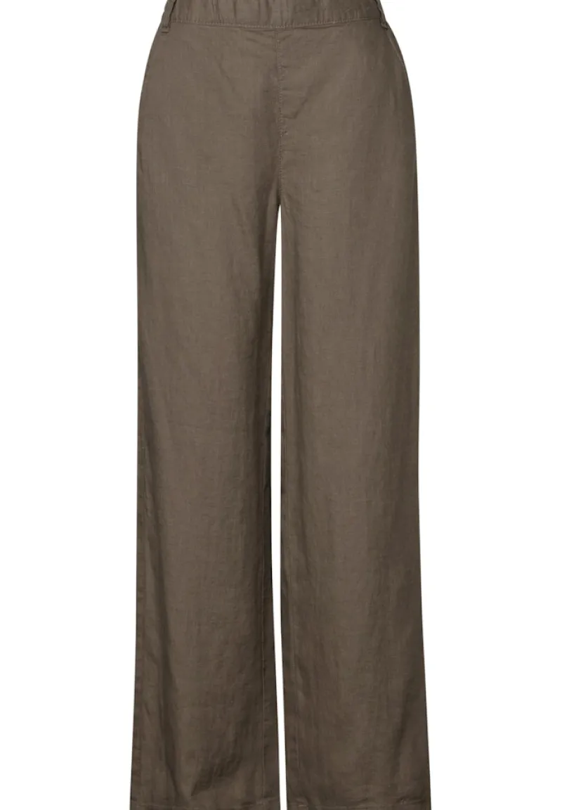 Street One Hosen*Wide Leg Leinenhose acron brown