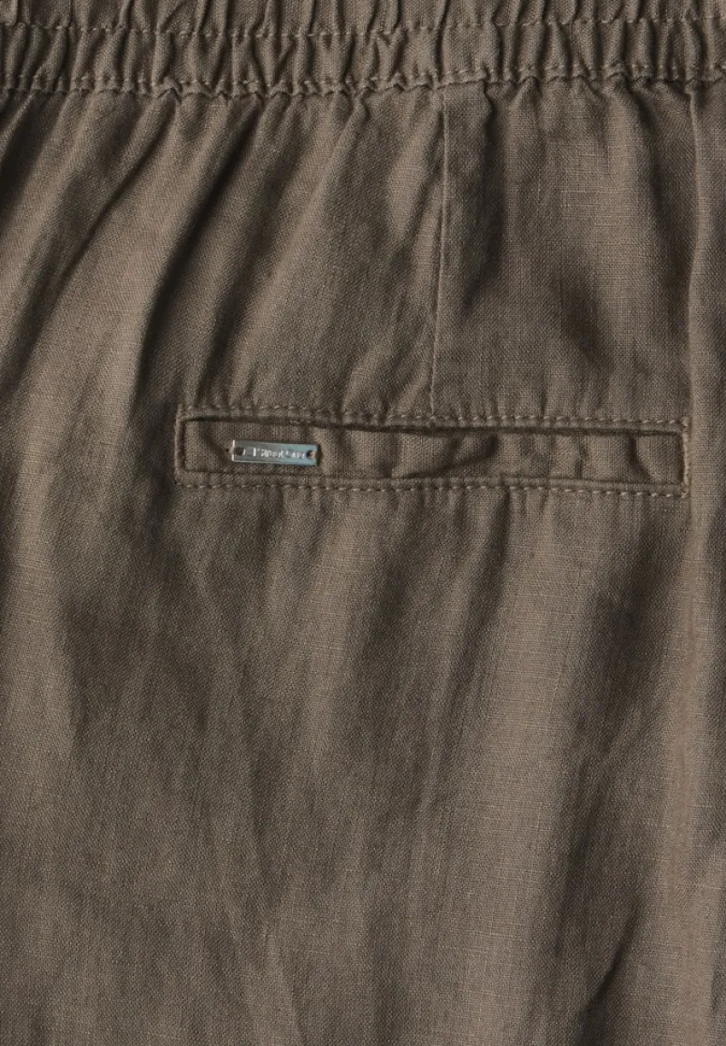 Street One Hosen*Wide Leg Leinenhose acron brown