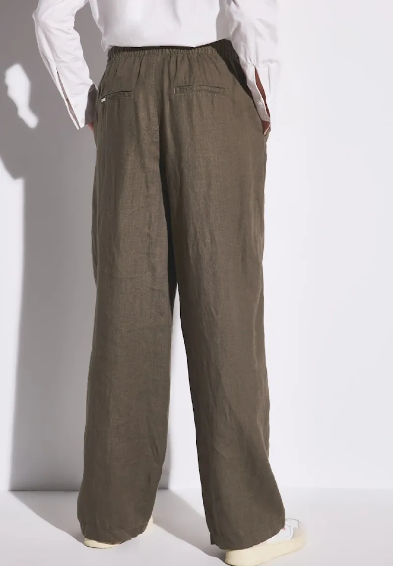 Street One Hosen*Wide Leg Leinenhose acron brown