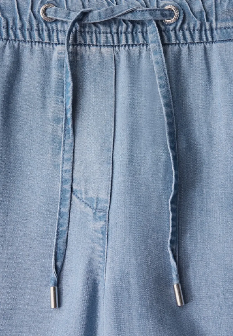 Cecil Shorts*Wide Leg Lyocell-Hose light blue wash