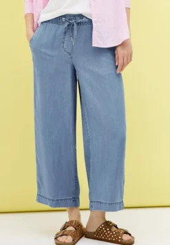 Cecil Shorts*Wide Leg Lyocell-Hose light blue wash