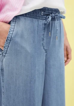 Cecil Shorts*Wide Leg Lyocell-Hose light blue wash