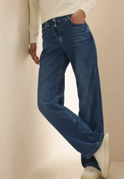 Cecil Jeans*Wide Leg Lyocellmix Jeans mid blue used wash