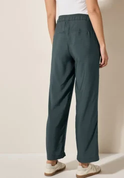 Cecil Hosen*Wide Leg Strukturhose slate khaki