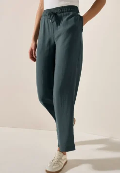 Cecil Hosen*Wide Leg Strukturhose slate khaki