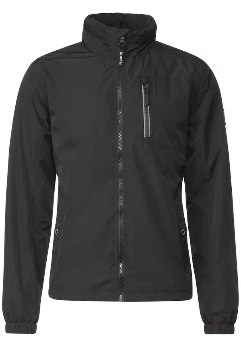 Street One Men Jacken|Big Boys*Windbreaker in Unifarbe limousine black