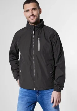 Street One Men Jacken|Big Boys*Windbreaker in Unifarbe limousine black