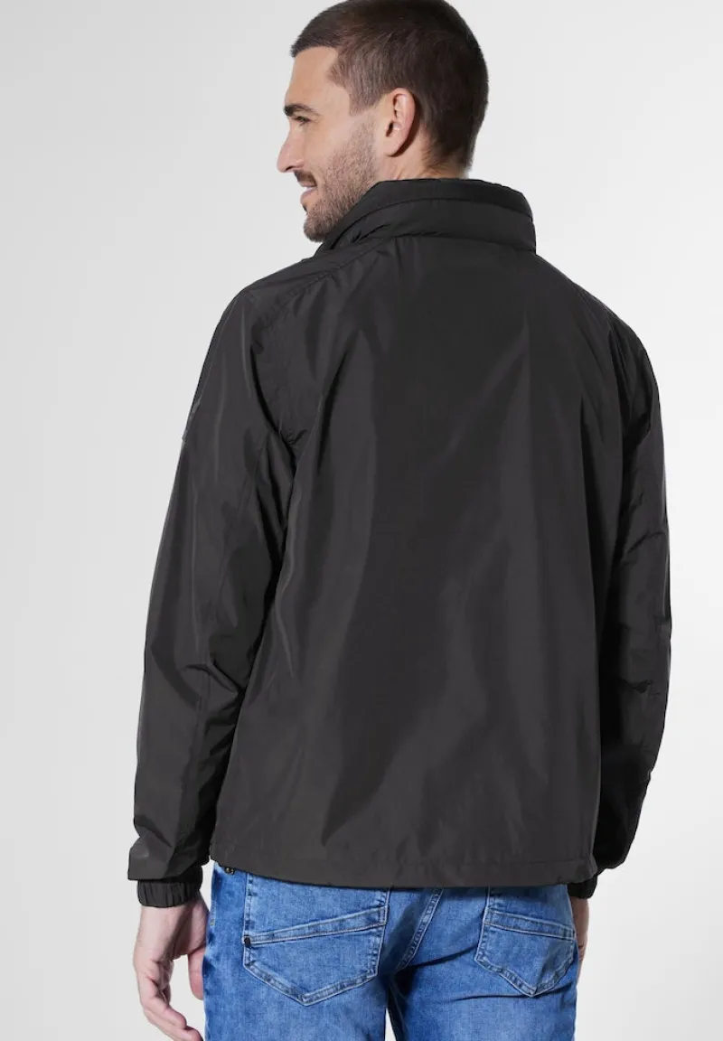 Street One Men Jacken|Big Boys*Windbreaker in Unifarbe limousine black