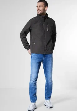 Street One Men Jacken|Big Boys*Windbreaker in Unifarbe limousine black