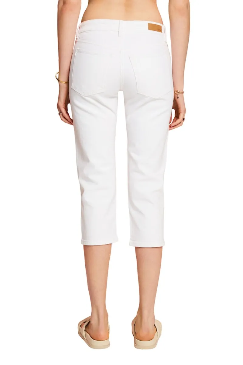 Esprit Shorts*Women Pants denim cropped white