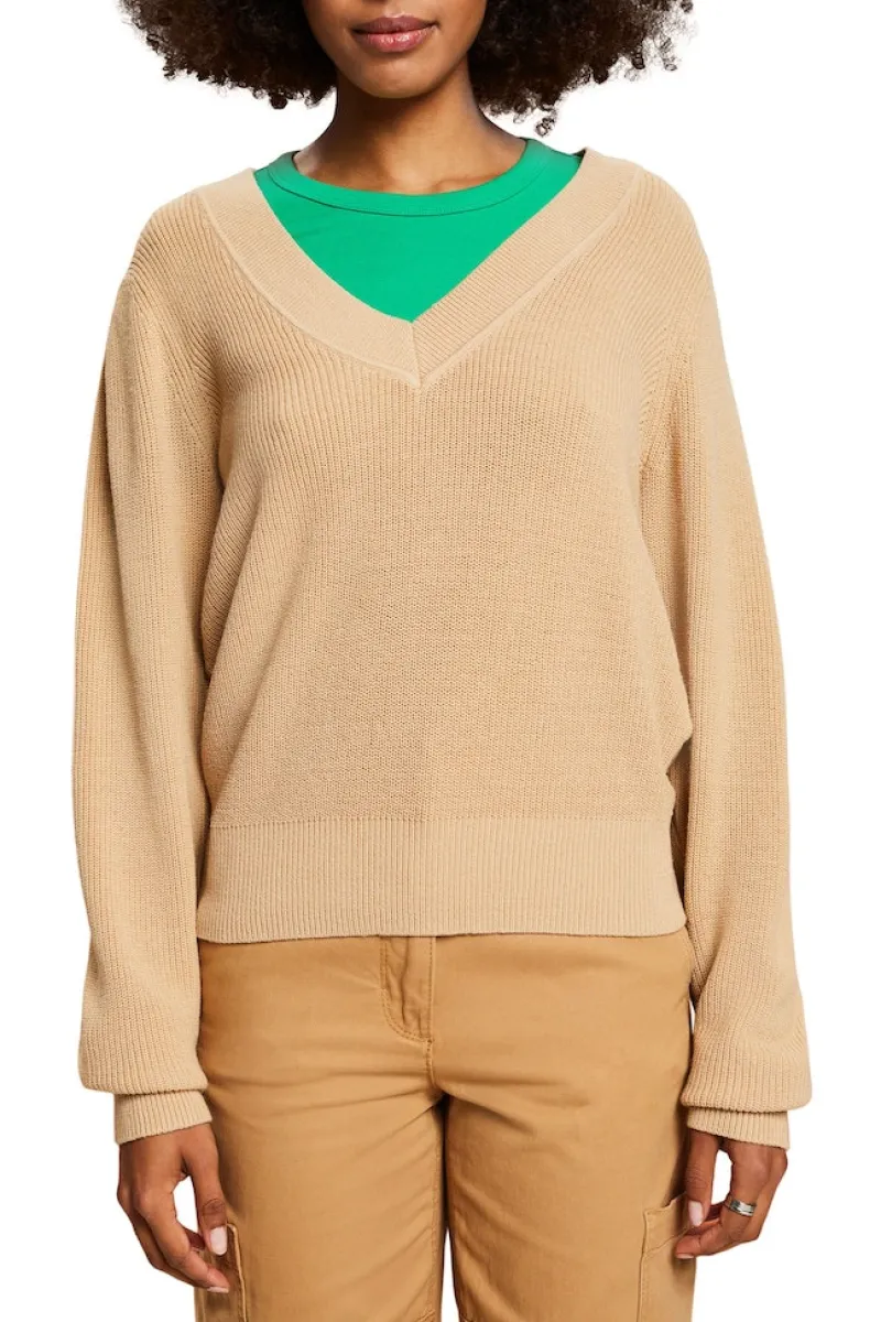 Esprit Pullover & Sweatshirts*Women Sweaters long sleeve cream beige