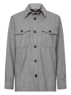 Tommy Hilfiger Jacken*WOOL BLEND SHACKET ice grey heather