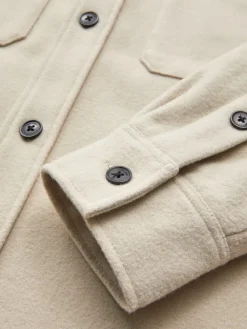 Calvin Klein Jacken*WOOL-BLEND OVERSHIRT bleached stone