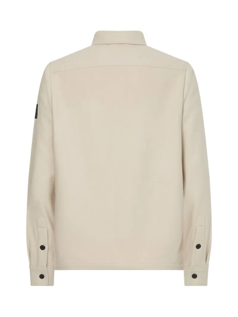 Calvin Klein Jacken*WOOL-BLEND OVERSHIRT bleached stone