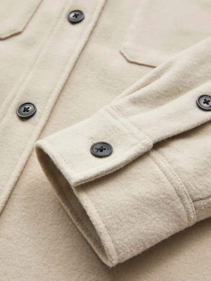 Calvin Klein Jacken*WOOL-BLEND OVERSHIRT bleached stone