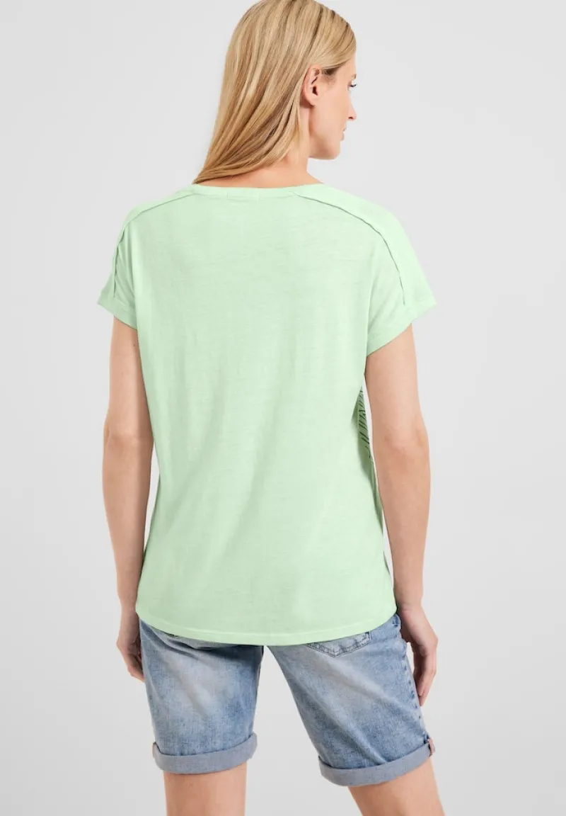Cecil Shirts*Wording Print T-Shirt fresh salvia green