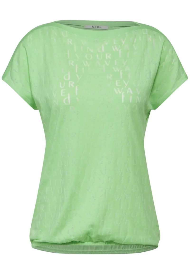 Cecil Shirts*Wording T-Shirt matcha lime