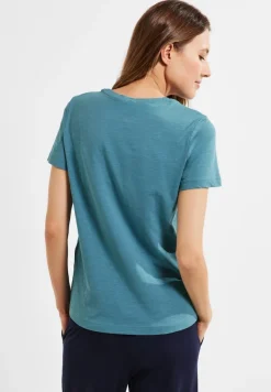 Cecil Shirts*Wordingprint Shirt adriatic blue