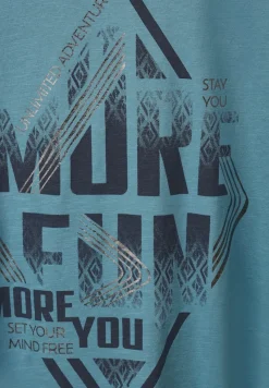 Cecil Shirts*Wordingprint Shirt adriatic blue