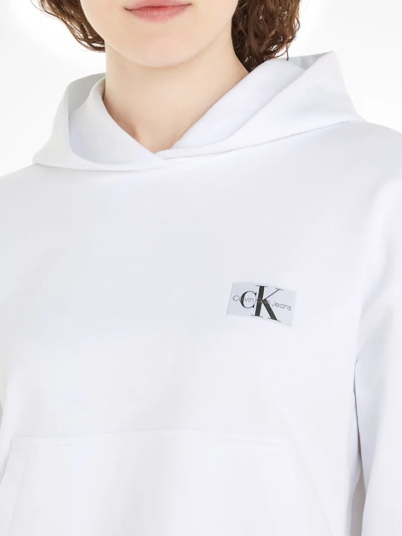 Calvin Klein Jeans Pullover & Sweatshirts*WOVEN LABEL HOODIE Bright White