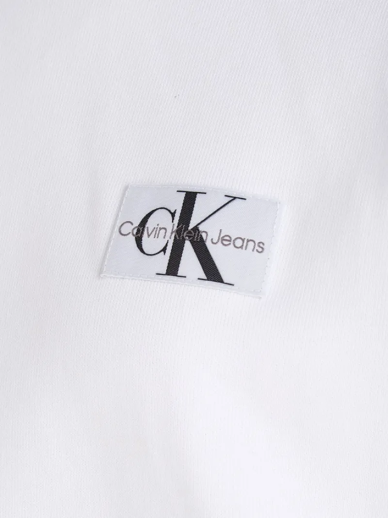 Calvin Klein Jeans Pullover & Sweatshirts*WOVEN LABEL HOODIE Bright White