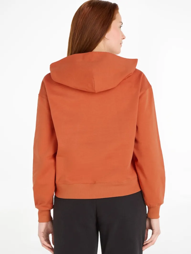 Calvin Klein Jeans Pullover & Sweatshirts*WOVEN LABEL HOODIE burnt clay