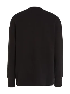 Calvin Klein Jeans Shirts*WOVEN TAB WAFFLE LS ck black