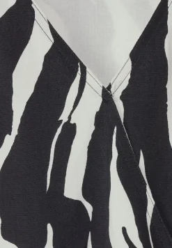 Street One Kleider*Wrap Zebraprint Kleid Black